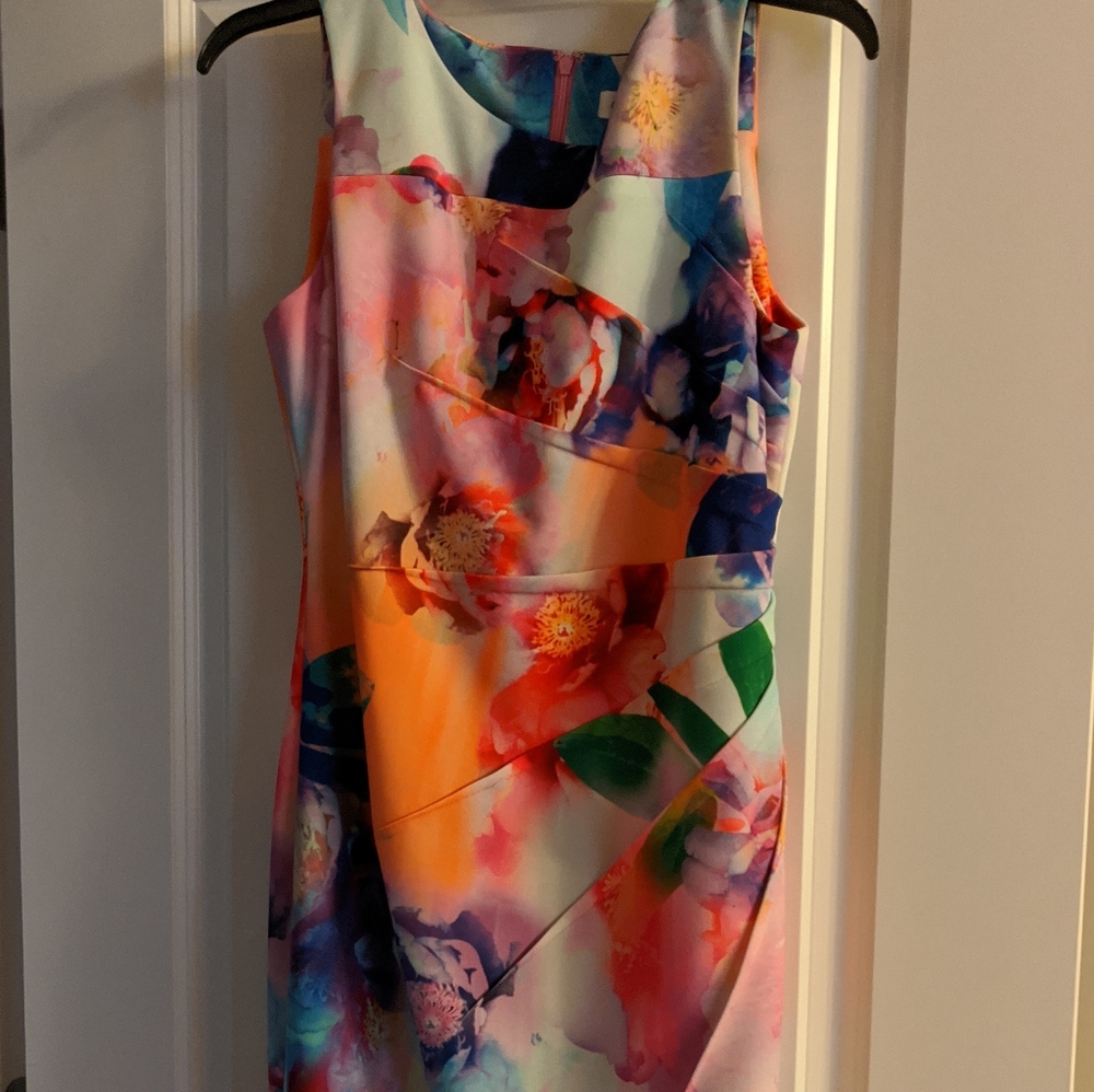 CK floral pattern dress